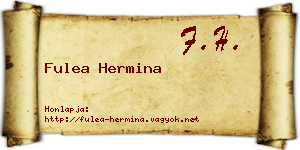 Fulea Hermina névjegykártya